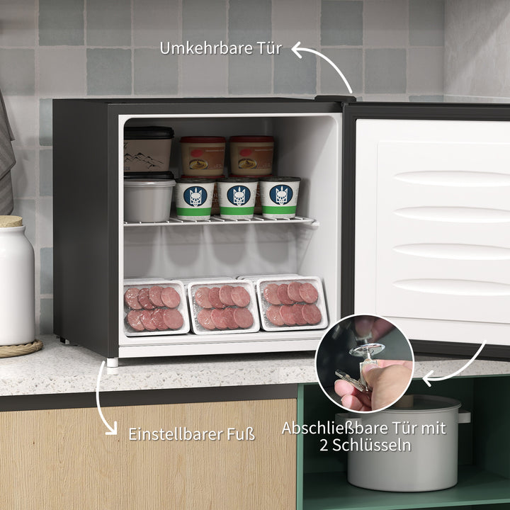 Minifryser 35 l fryseboks elektrisk fritstående 45 w minifryser 47 x 44,2 x 48,8 cm sort