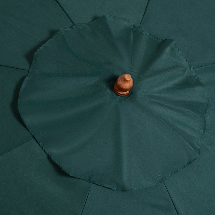 Træparasol, haveparasol, ca. 2,5 m, mørkegrøn