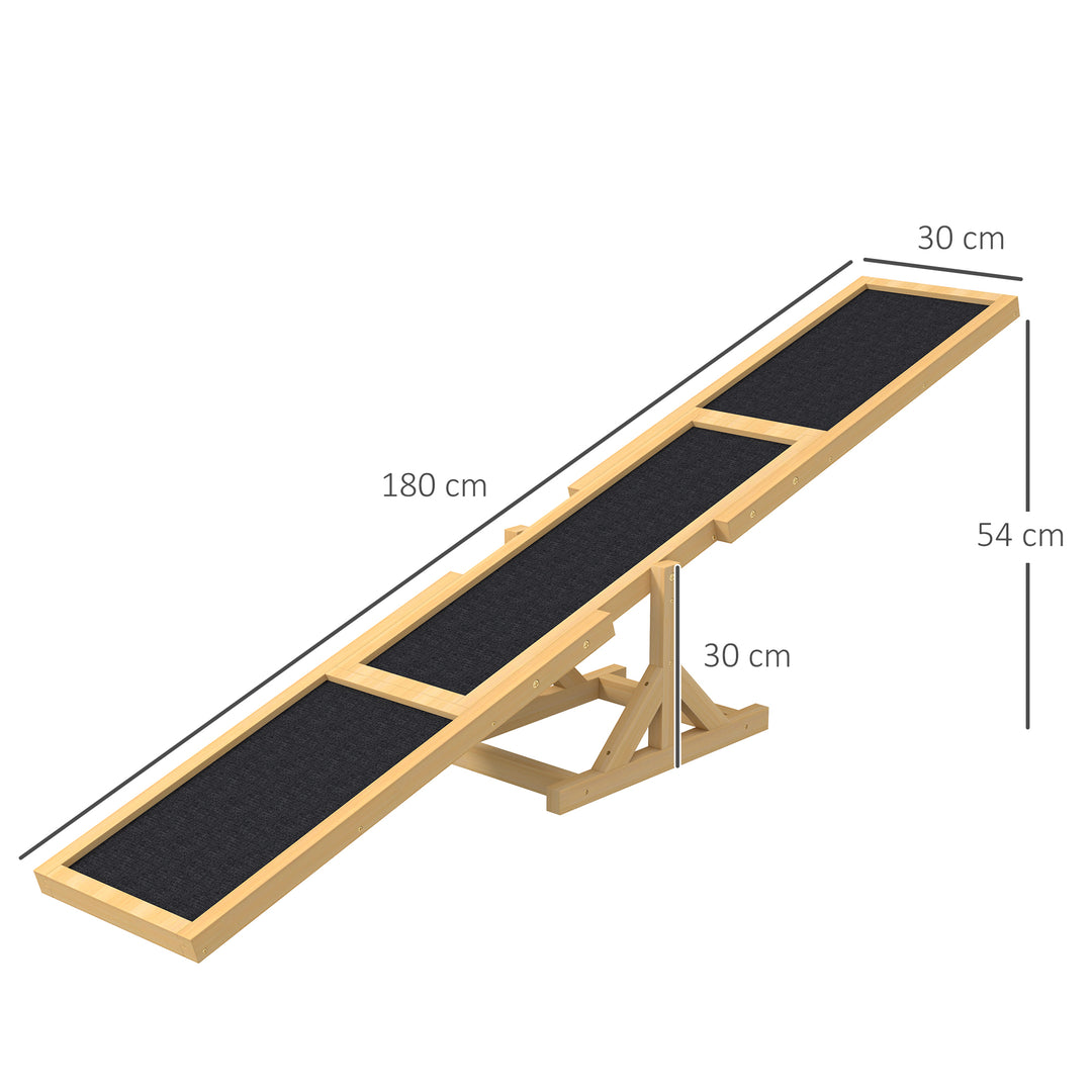 Hundevippe til agilitytræning, skridsikker, bæreevne op til 50 kg, 180 x 30 x 30 cm