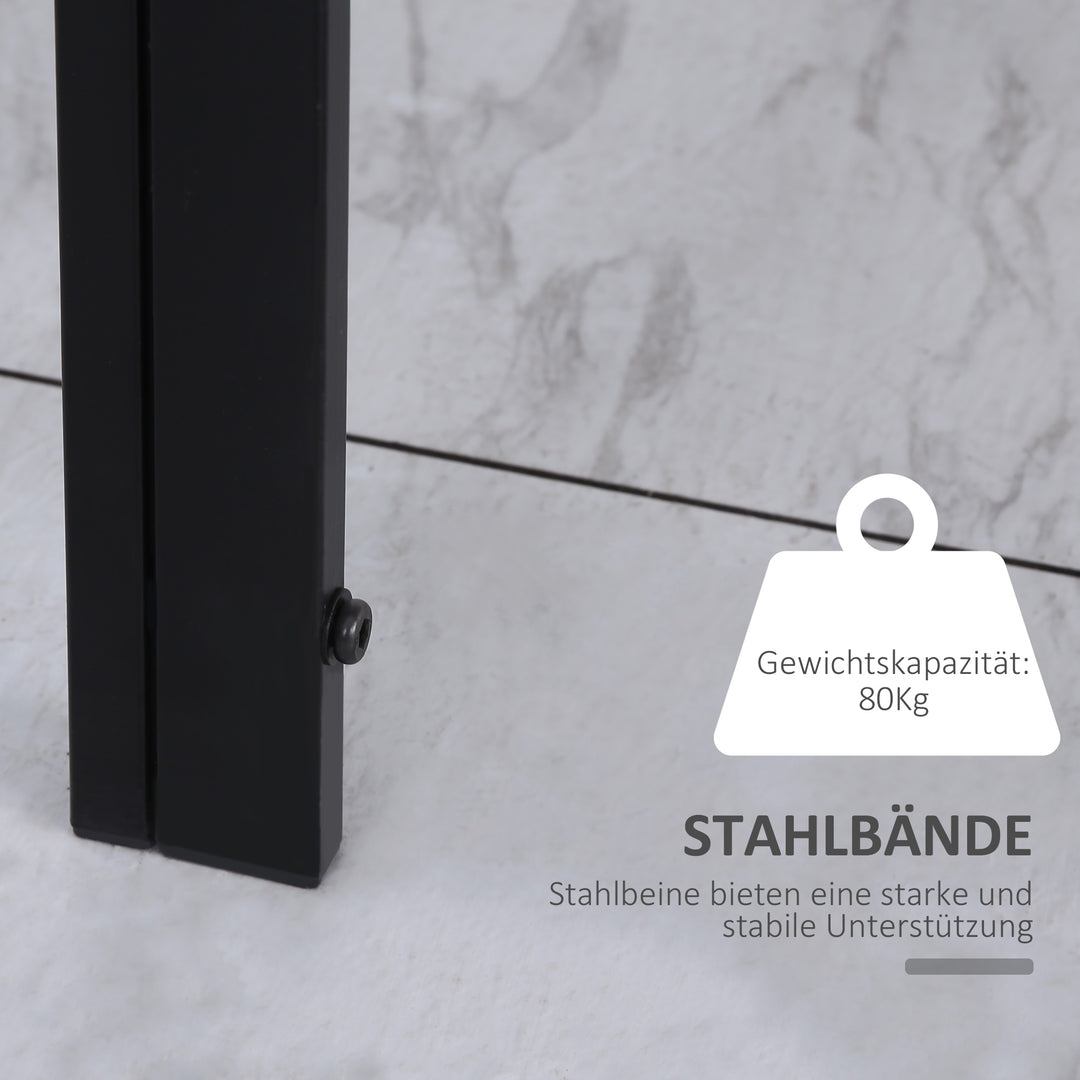 Spisebord køkkenbord stort bord, moderne design, 120 cm x 60 cm x 75 cm, sort