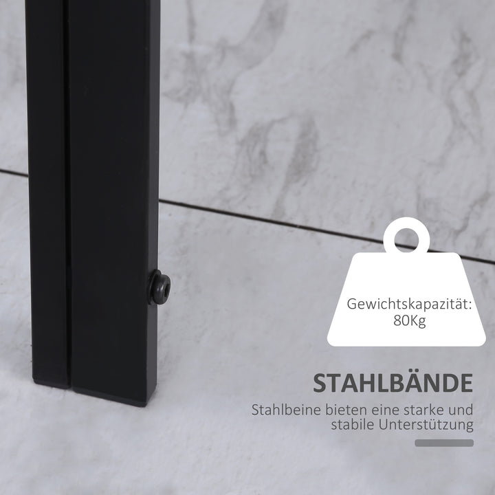 Spisebord køkkenbord stort bord, moderne design, 120 cm x 60 cm x 75 cm, sort