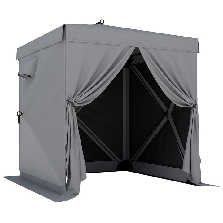Pavillon 1,85x1,85m Vandtæt, Stabil, Vintertæt, Pop-up, Foldbar Pavillon med 4 Netsidepaneler, Bæretaske, UV 30+