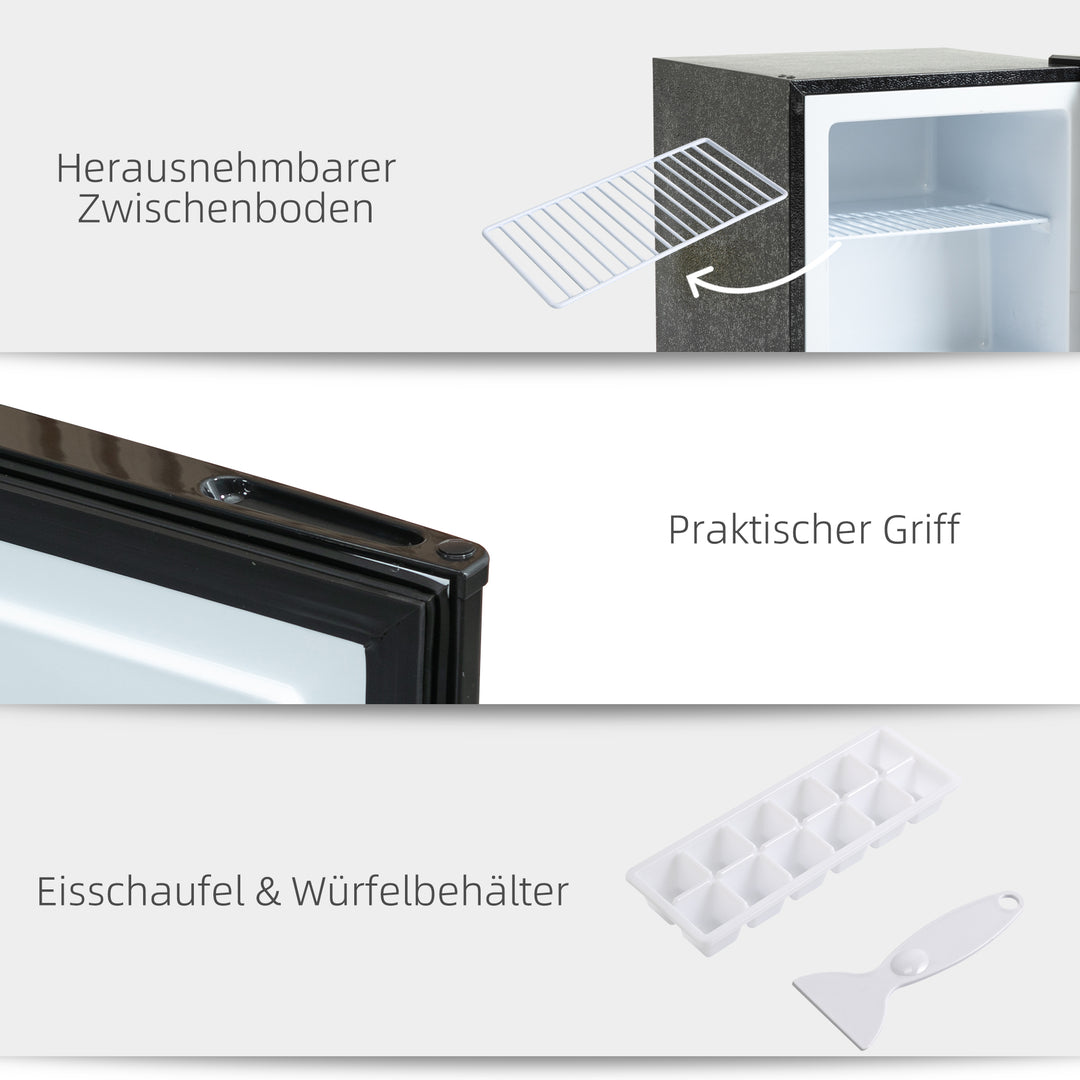 Minifryser 35 l fryseboks elektrisk fritstående 45 w minifryser minikøleskab 41db -14 til -24℃ 5-trins temperaturkontrol 47 x 44,2 x 48,8 cm sort