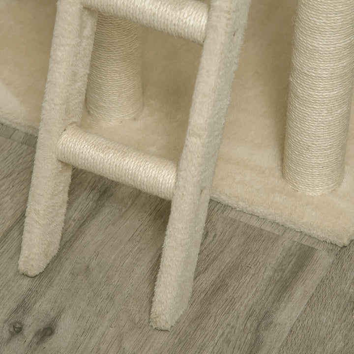 Kradsetræ med kattehule inklusive sisal plyslegetøj khaki + beige + kaffe