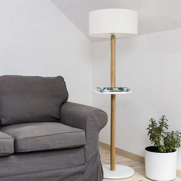 UFO Gulvlampe 45x150cm - Hvid / Hvid Lampeskærm