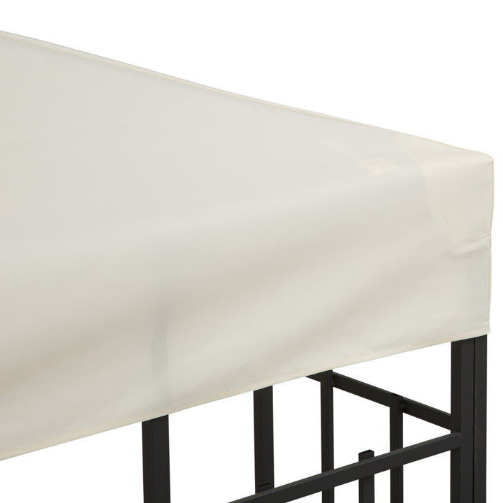 Udskiftningstag til pavillon 3x3m vandafvisende pavillontag til metalpavillon pavillon udskiftningstag havepavillon festtelt havetelt polyester cremehvid