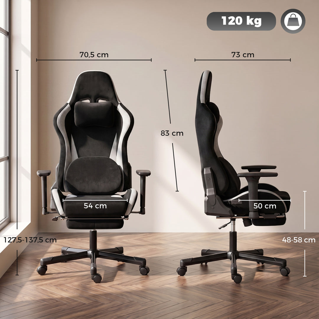 Gamingstol Ergonomisk gamingstol med æltemassage og varme