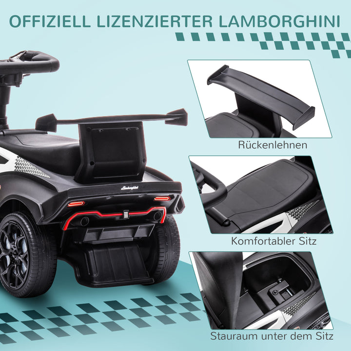 Lamborghini-licenseret kørebil med lydeffekter og anti-tip-anordning, 67 cm x 28 x 38 cm