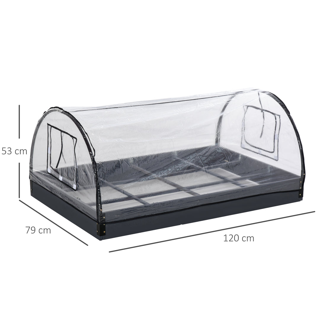 C drivhus tomathus kold ramme plast stål transparent 120 x 79 x 53 cm