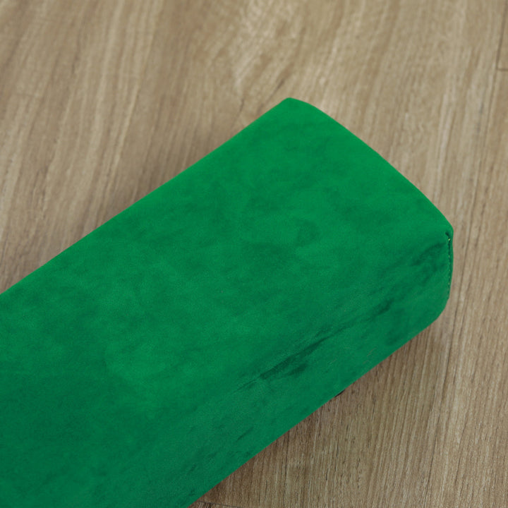 Sammenklappelig balancebom, skridsikker, ruskindsbetræk, robust træ, 210 x 10 x 6,5 cm, blå