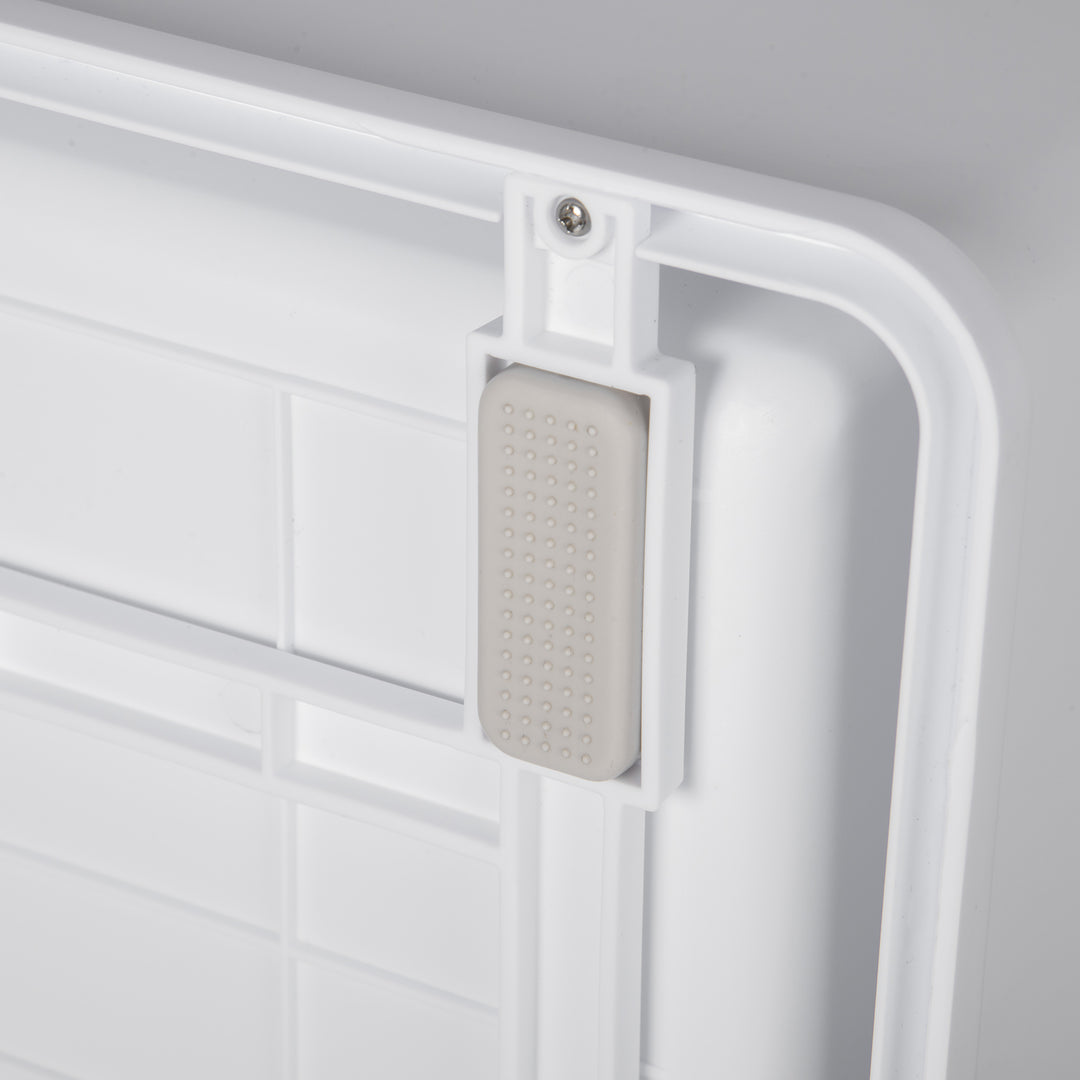 Kattebakke med bundbakke og ske i plastik, grå