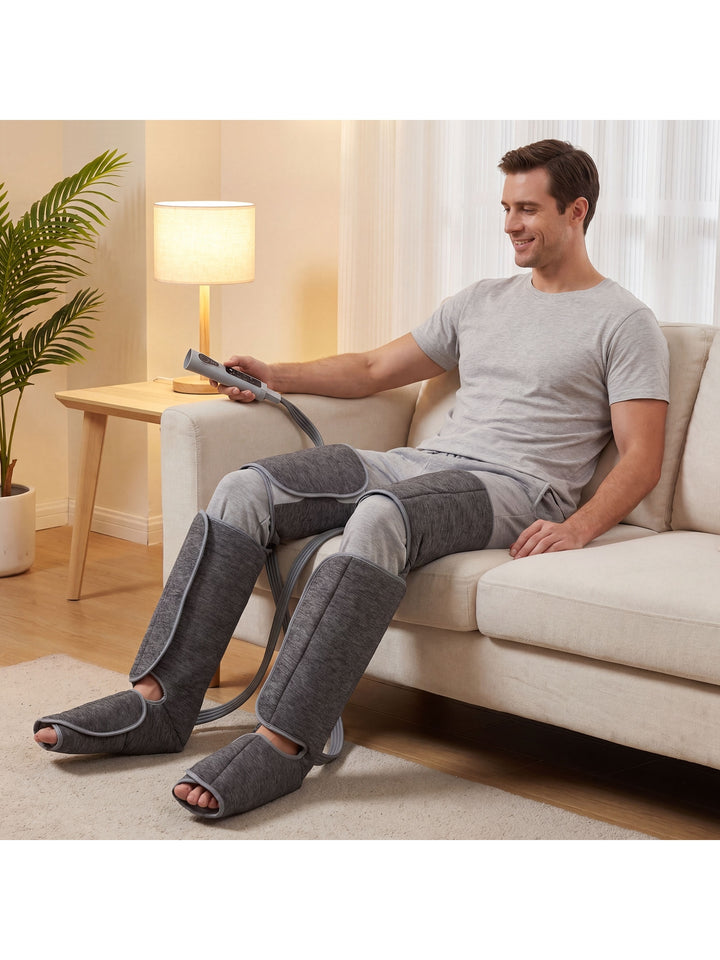 Benmassageapparat med varme- og luftkompression, 2 varmeindstillinger