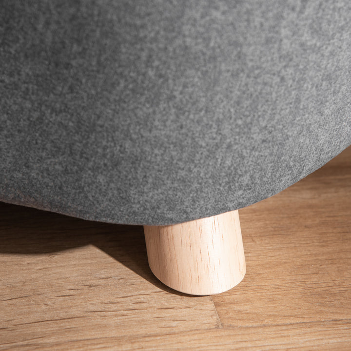 Kæledyrssofa hundemåtte hundeseng hundesofa hundesofa kattesofa med hynde baglomme plysskum fyrretræ mørkegrå 70 x 47 x 30 cm