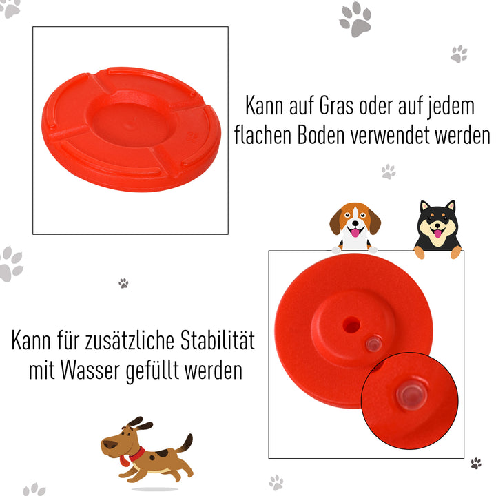 Agility set hunde 3-delt agilityudstyr til hundetræning plug-in-forhindringssæt med 6 slalomstænger, højdejusterbare forhindringer, hoppebøjler, bæretaske, agilitysæt til spil, træning