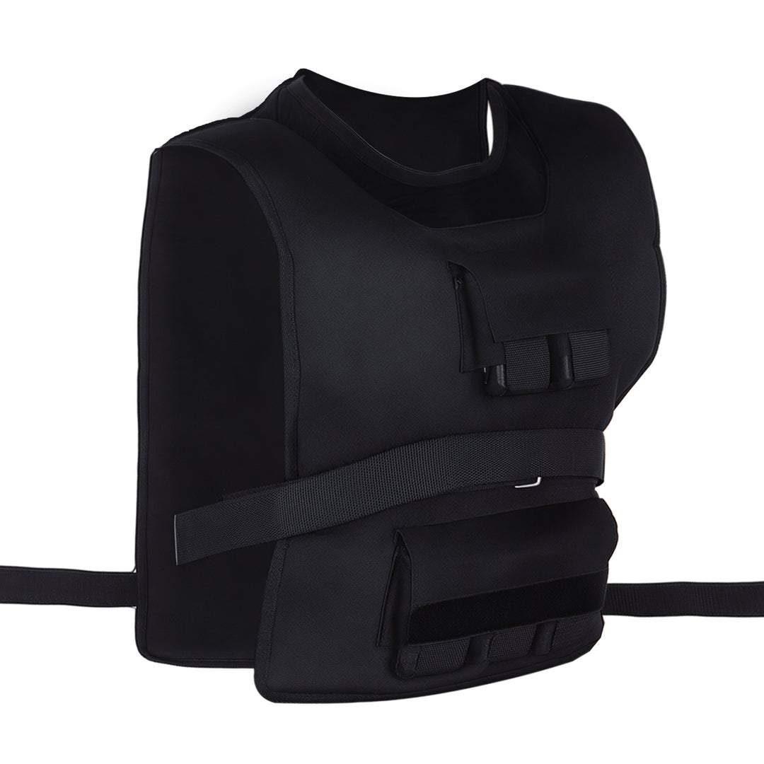 Vægtvest 15 kg / 20 kg / 30 kg justerbar træningsvest med aftagelige vægte Løbevest til kvinder og mænd til muskelopbygning, styrketræning, løb, fitness, crosstraining