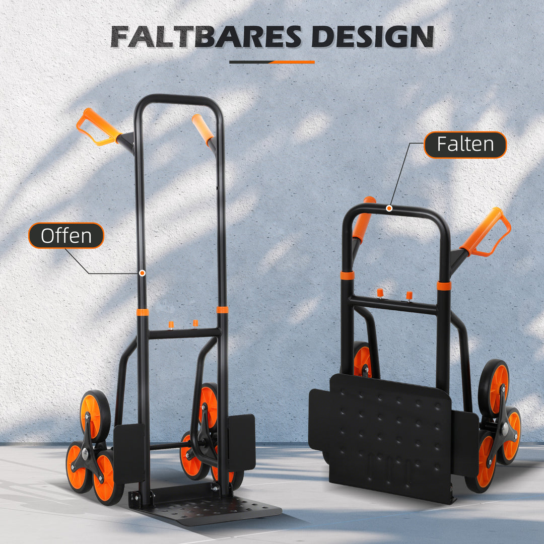 Trappevogn, foldbar transportvogn med stålramme, maks. 120 kg