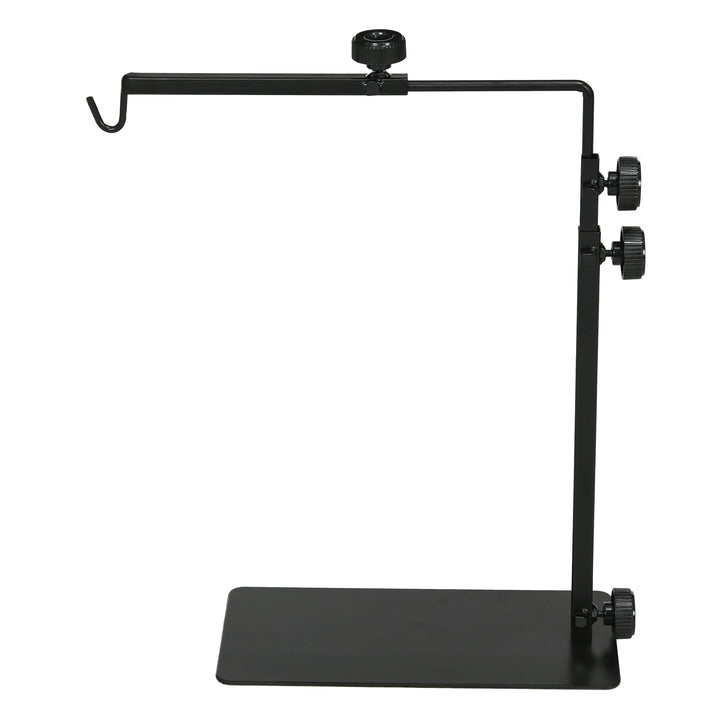 Varmelampestativ til terrarier, højdejusterbar, 40x15x95cm, sort