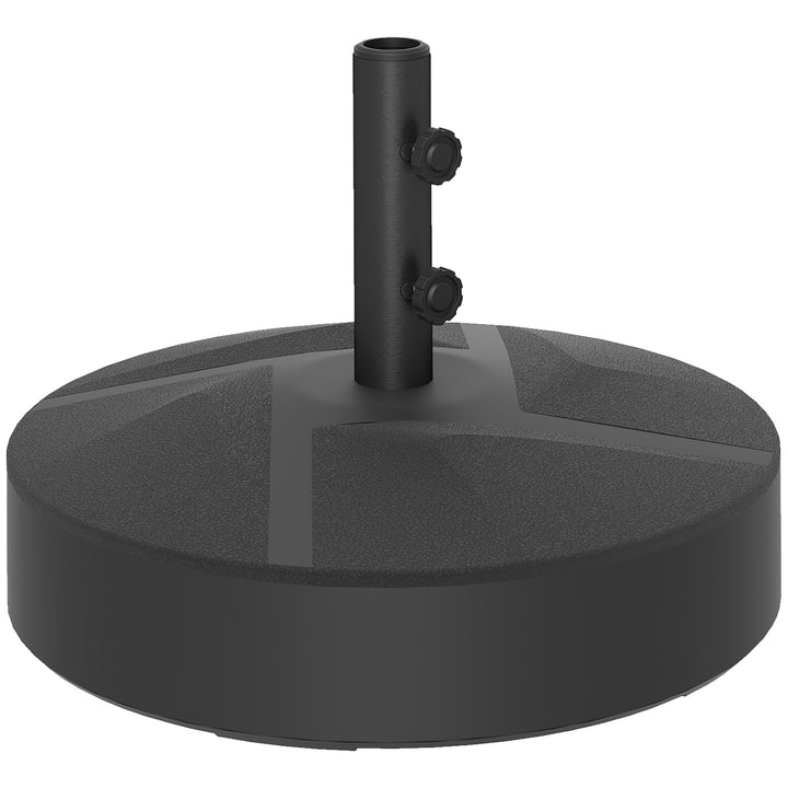 Parasolfod, fyldbar op til 30 kg, rund parasolfod, parasolholder til parasoller 36/38/48 mm, sort