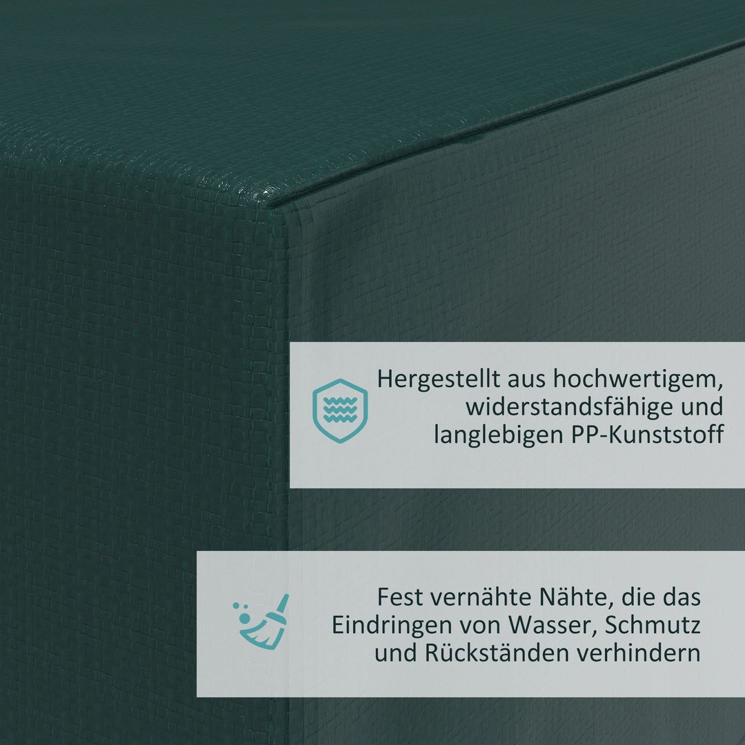 Beskyttelsesovertræk til havemøbler, vinterbestandigt, vandtæt, UV-bestandigt, stofovertræk til haveborde og terrassemøbler, rektangulært, 235 x 190 x 90 cm, grøn