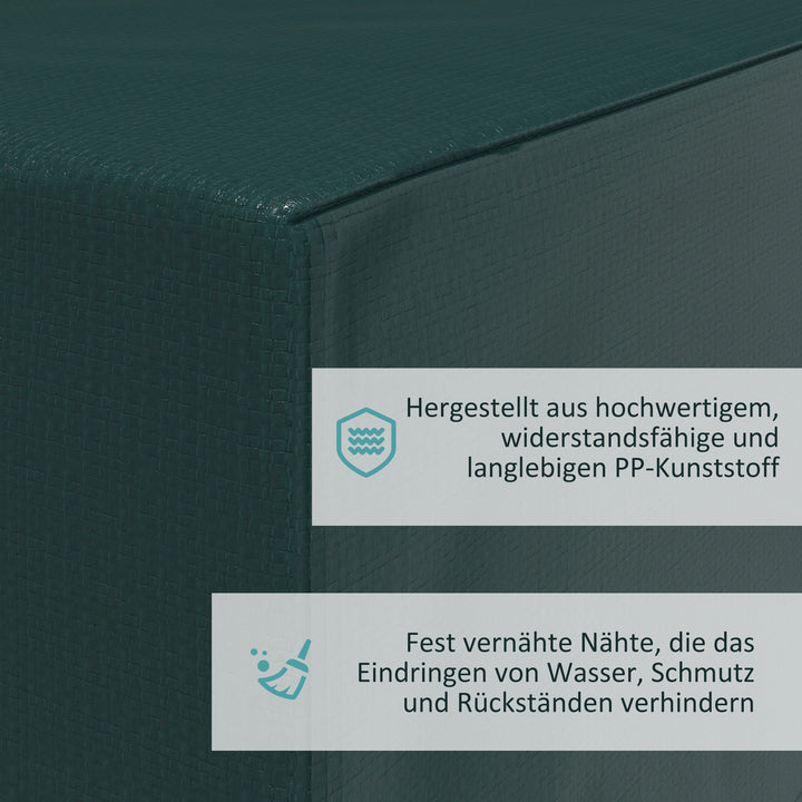 Beskyttelsesovertræk til havemøbler, vinterbestandigt, vandtæt, UV-bestandigt, stofovertræk til haveborde og terrassemøbler, rektangulært, 235 x 190 x 90 cm, grøn