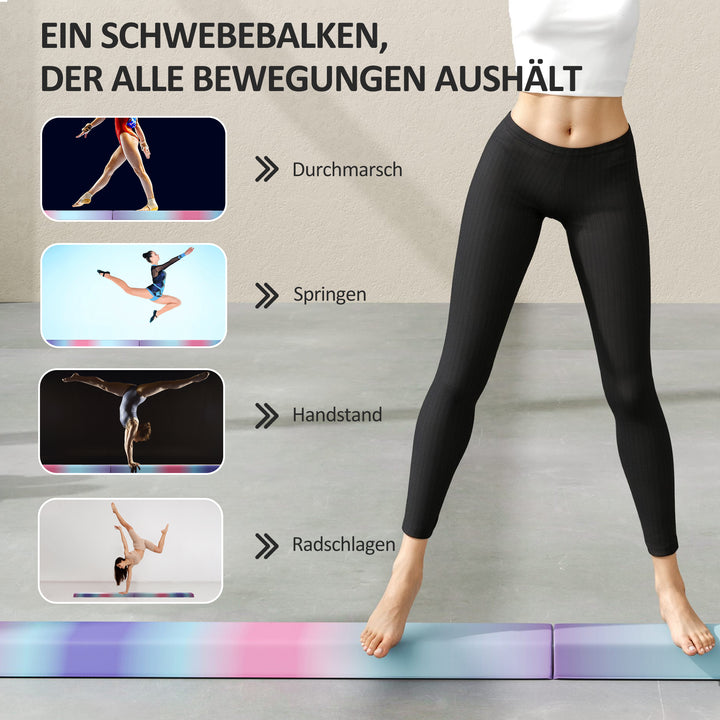 236 cm foldbar balancebom til teenagere 80 kg farverig