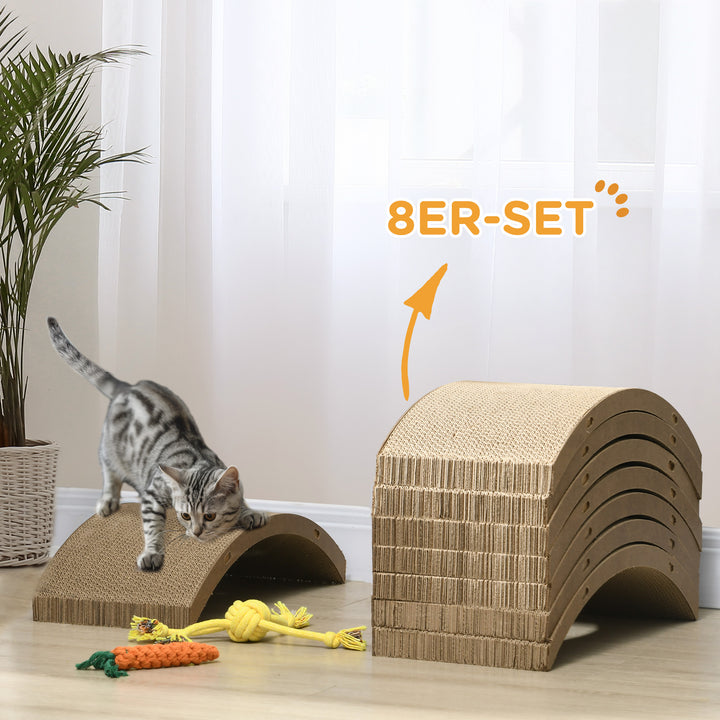 Kradsebrætsæt til kattehjul, belastningskapacitet op til 5 kg, 55 x 25,5 x 3 cm, brun