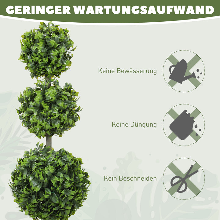 Kunstige planter i potte, plastblade, flocket jord, grøn