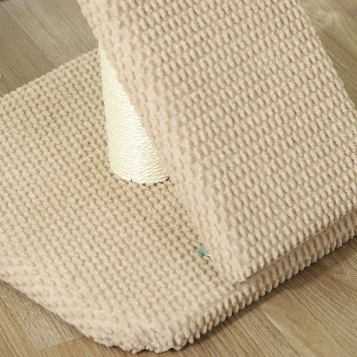 Kradsetræ med kradsebræt, legebold, tekstureret sisal, 54 cm, lysebrun