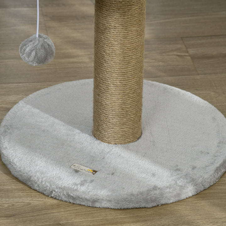 Kradsetræ katteseng kattekurv, inklusive legebold, 40 cm x 40 cm x 49 cm, grå