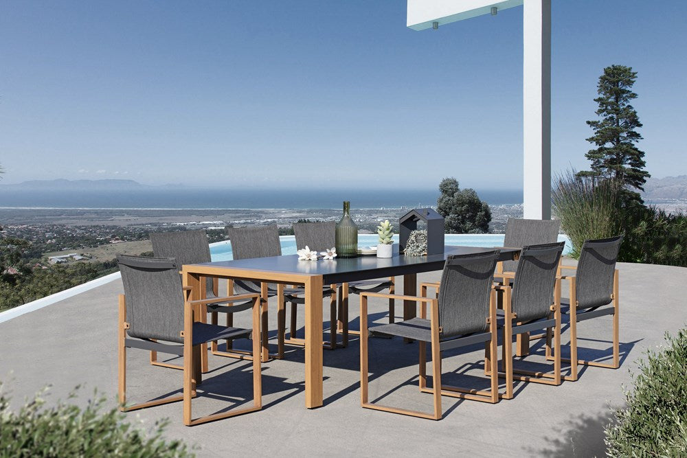 Elegant spisebordsæt til terrasse og have – 8 personer