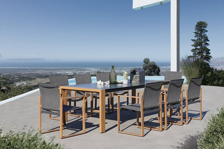 Elegant spisebordsæt til terrasse og have – 8 personer