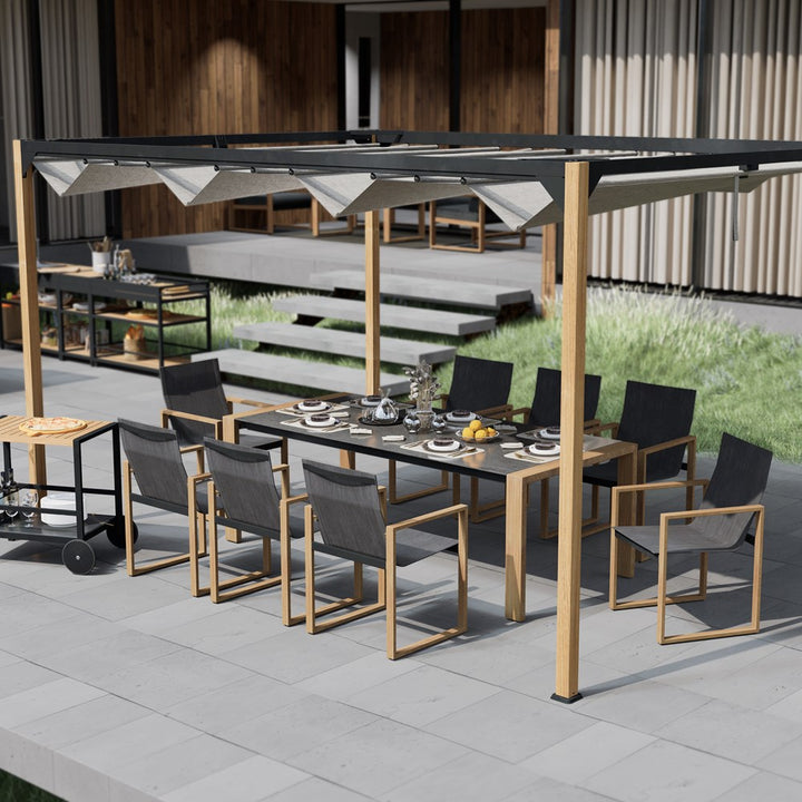 Elegant spisebordsæt til terrasse og have – 8 personer