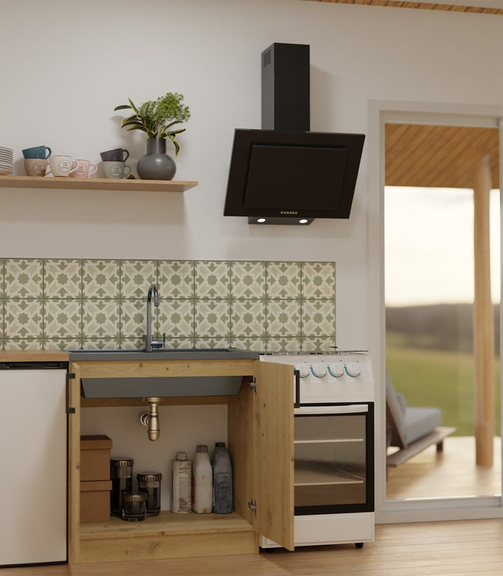 Underskab til vask, Bredde: 80 cm Dybde: 45,5 cm Højde: 82 cm, naturfarvet