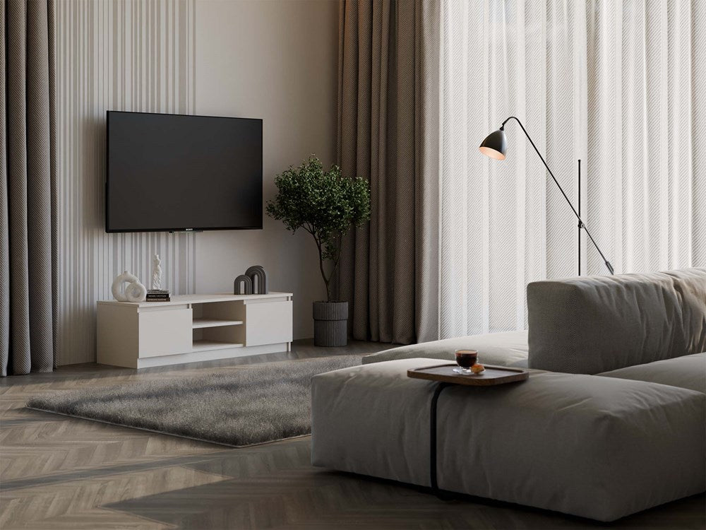 Moderne TV-bord / TV-skab, Dybde: 40 cm Bredde: 120 cm Højde: 36 cm, varm beige