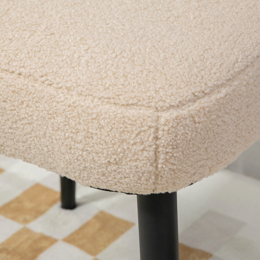 Skammel, siddeskammel, bamse, fodskammel, beige