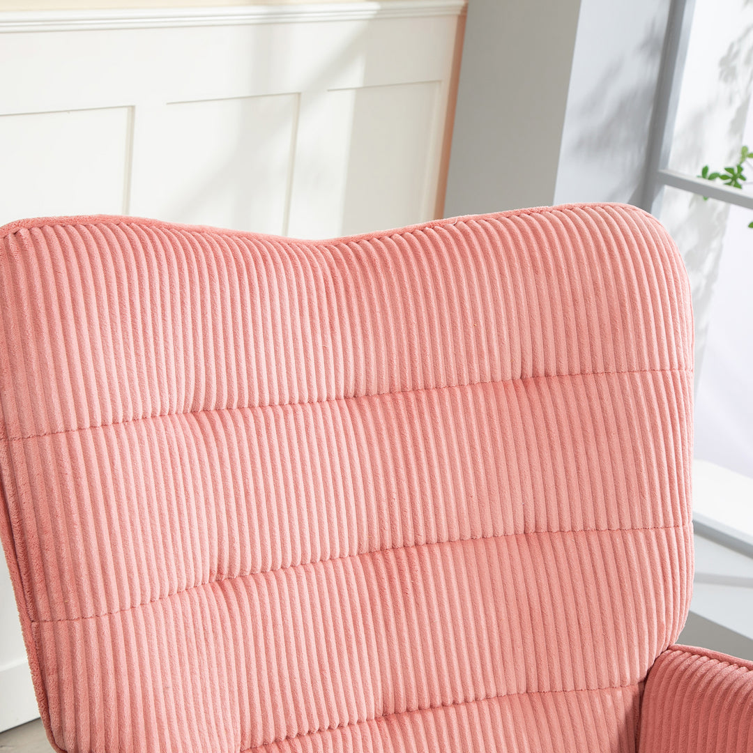 Gyngestol, lænestol, gyngestol, belastningskapacitet op til 120 kg, polyester, 98 x 71 x 101 cm, pink
