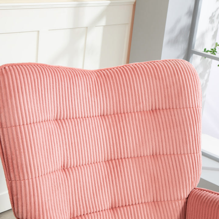 Gyngestol, lænestol, gyngestol, belastningskapacitet op til 120 kg, polyester, 98 x 71 x 101 cm, pink