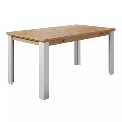 Stue spisebord i lys grå med håndværks eg Nb. LICATA-19, B/H/D ca 160/78/90 cm