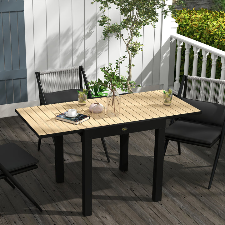 Havebord, udendørsbord, vejrbestandigt, 162 x 80 x 75 cm, gul