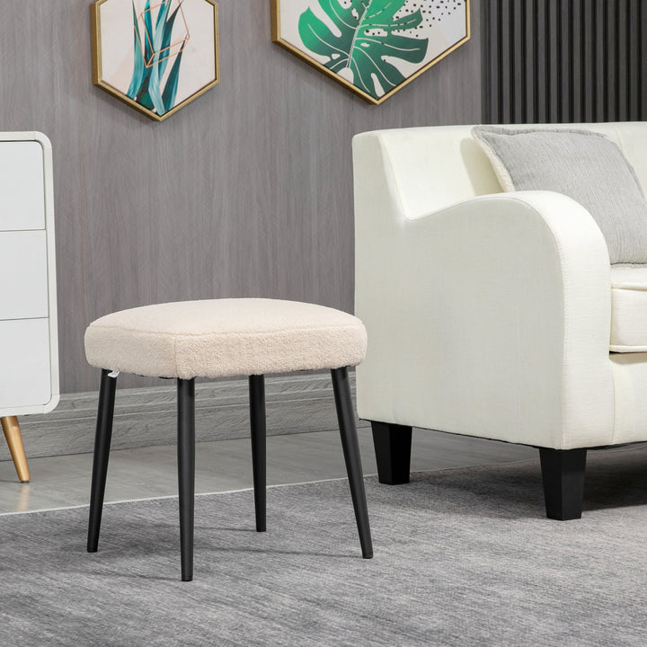 Skammel, siddeskammel, bamse, fodskammel, beige