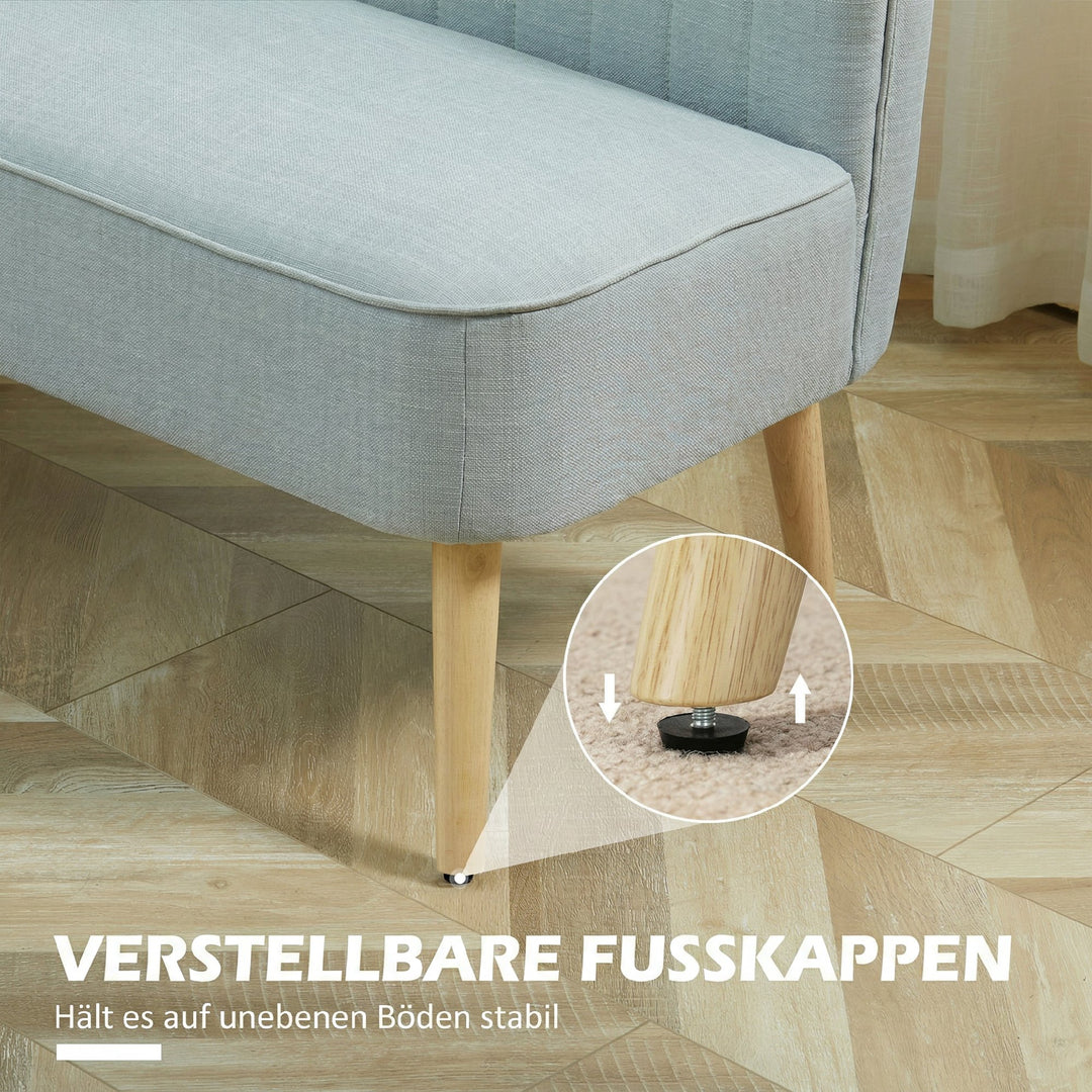 2-personers sofa, blød polstring, letplejeligt betræk, op til 220 kg, 117 x 56,5 x 77 cm, lysegrøn