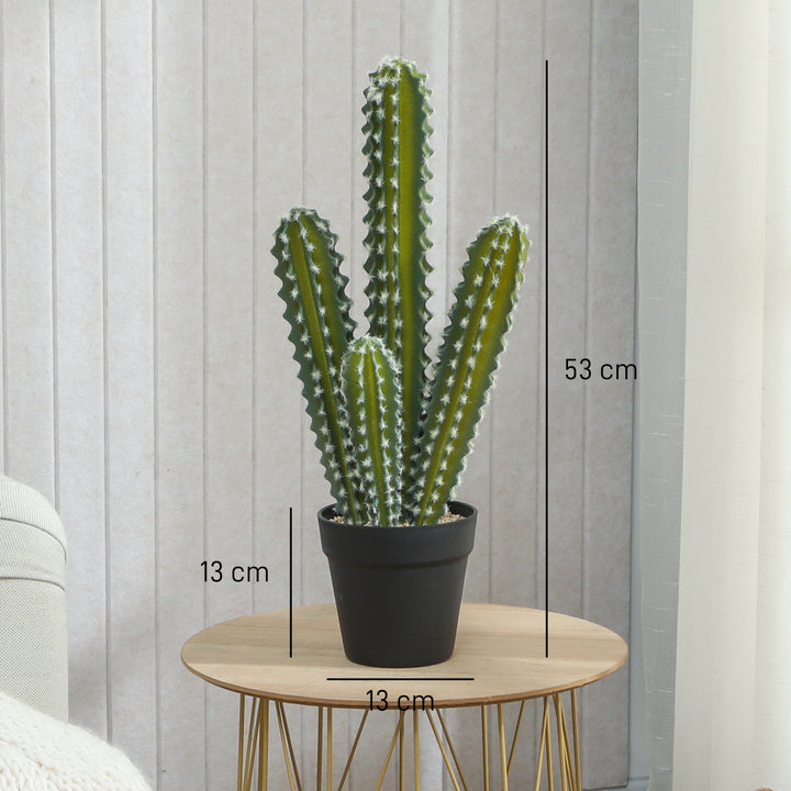 Kunstig kaktusplante, 53 cm, kunstige planter i potte til hjemmet, kontoret