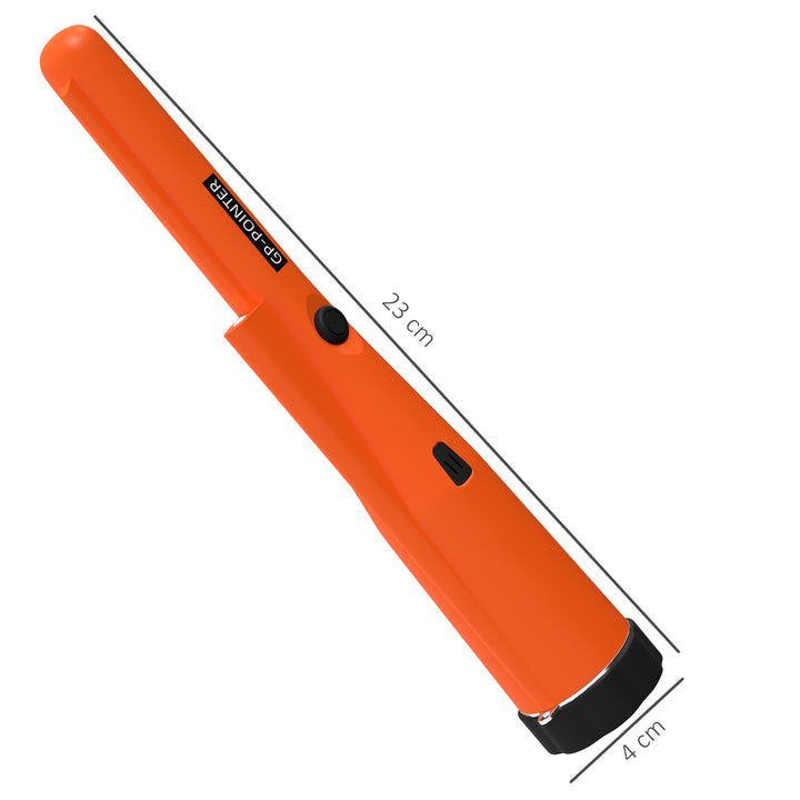Metaldetektor til voksne, bærbar søger med led-indikator, vandtæt trådløs metaldetektor orange