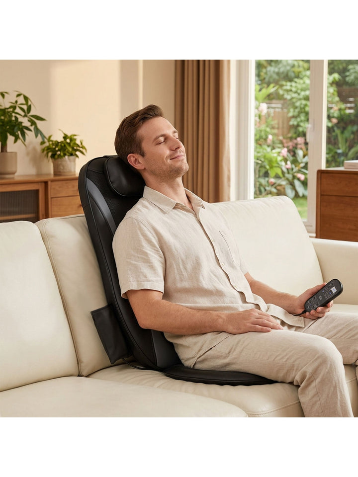 Shiatsu massage sædepude med varme, dybdegående vævsmassage, massageapparat