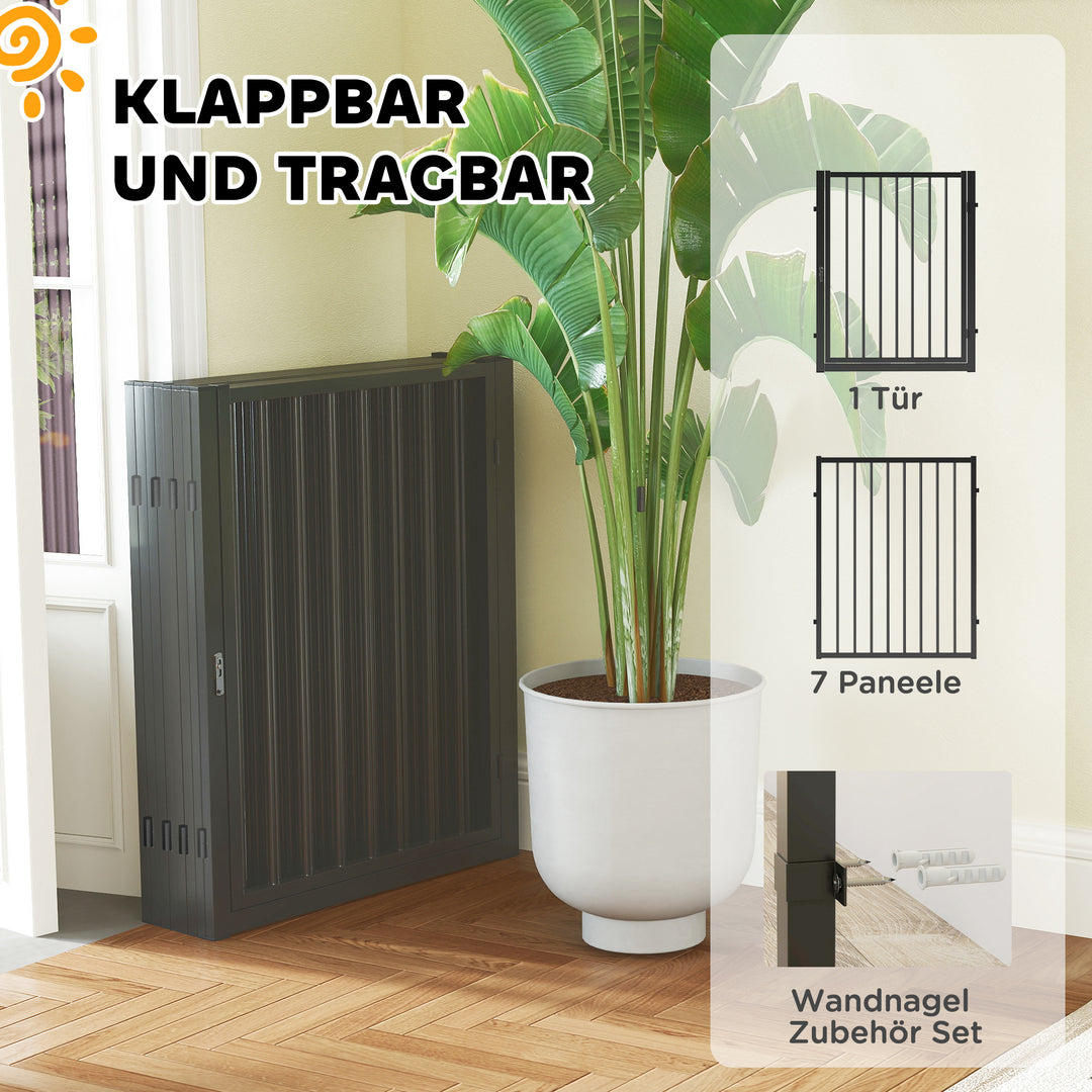 Hvalpegård, hundegård, hvalpegård, 8 paneler med dør, foldbart og bærbart hundehegn, stål, sort