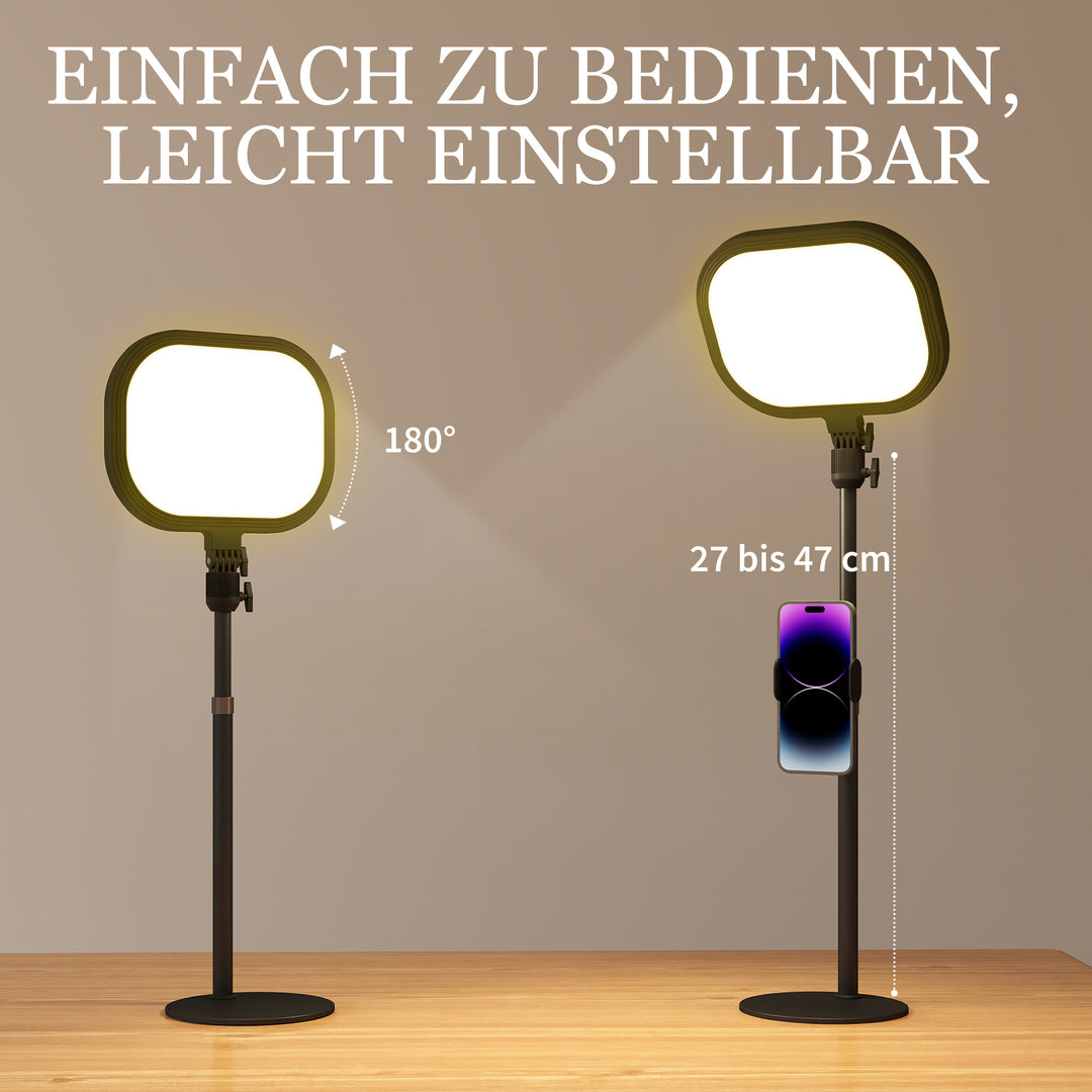 Led-sengelampe, 10 dæmpningsniveauer, 5 farver, hukommelsesfunktion, metal, sort