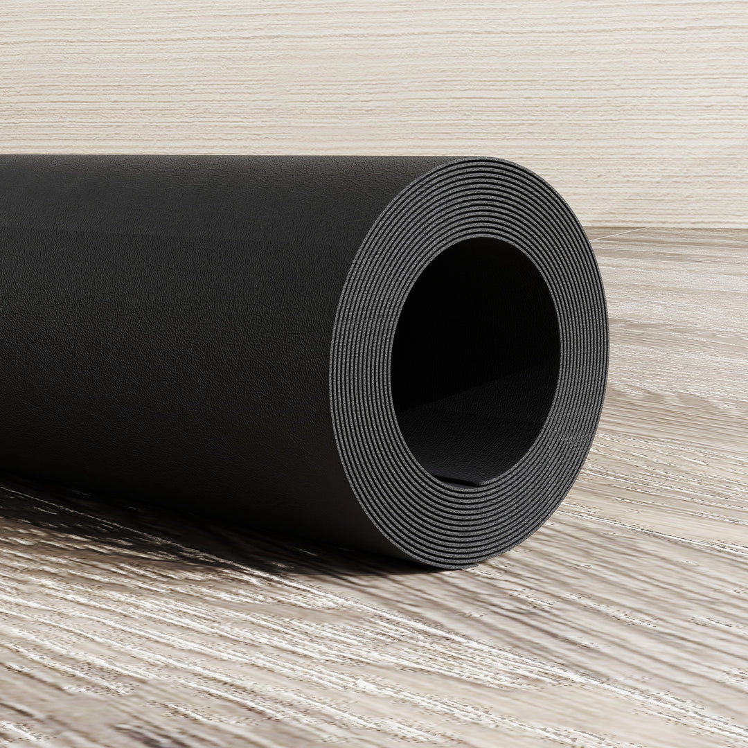 Gulvmåtte til fitnessudstyr skridsikker fitnessmåtte 4 mm tykk underlagsmåtte 200 x 100 cm sort