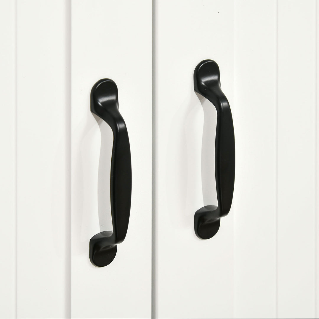 Skænk, moderne stil, 4 skuffer, 1 skab, 105 cm x 40 cm x 76 cm, hvid