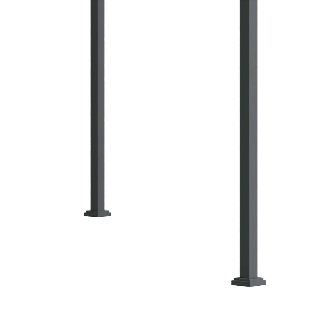 Pergola ca. 3x2m Havepavillon Terrassetag Metal Fritstående Havepavillon med Justerbart Tag, UV-beskyttelse, Solskærm til Terrasse og Have, Sort+Grå