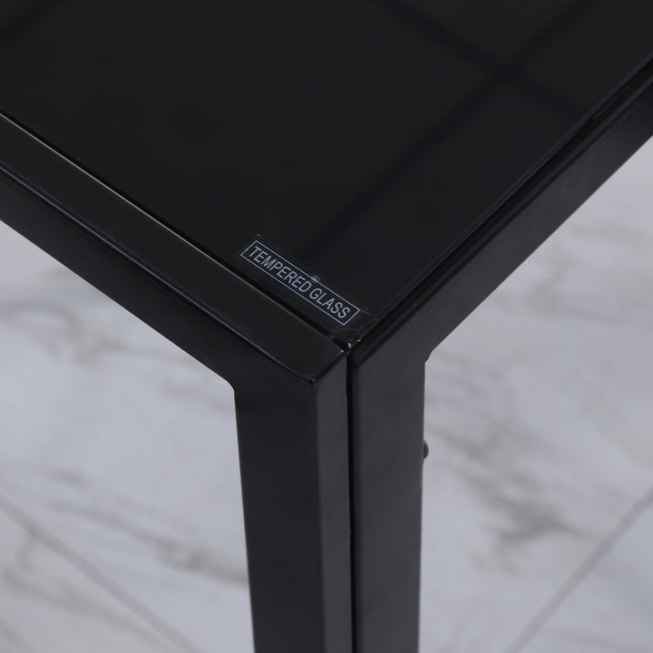 Spisebord køkkenbord stort bord, moderne design, 120 cm x 60 cm x 75 cm, sort